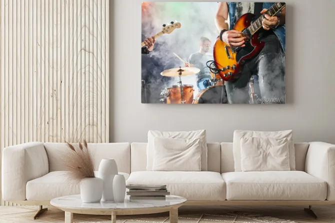 Obraz: Zespół rockowy na scenie