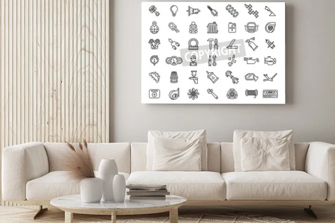 Obraz: Zestaw ikon linii części samochodowe. auto usługa naprawy symbol,