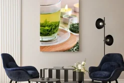 Obraz: Zielona herbata i świece