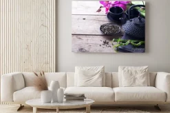 Obraz: Zielona herbata w misce i tradycyjne azjatyckie zestaw herbaty