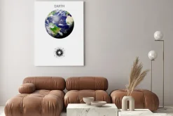 Obraz: Zielona planeta ii - ziemia, abstrakcyjna kompozycja z układem