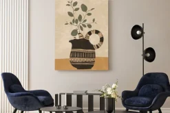 Obraz: Zielone rośliny w wazonie