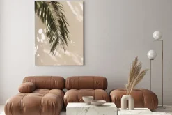 Obraz: Zielony liść palmowy w stylu boho