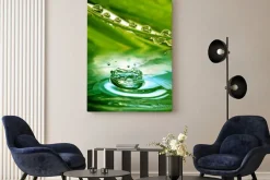 Obraz: Zielonych roślin z krople rosy