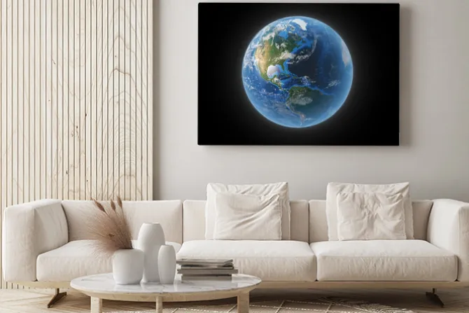 Obraz: Ziemi z przestrzeni wykazujące ameryki północnej i południowej