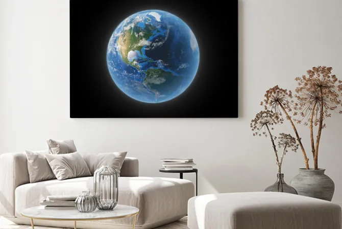 Obraz: Ziemi z przestrzeni wykazujące ameryki północnej i południowej