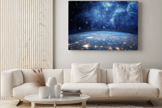 Obraz: Ziemia i galaktyki