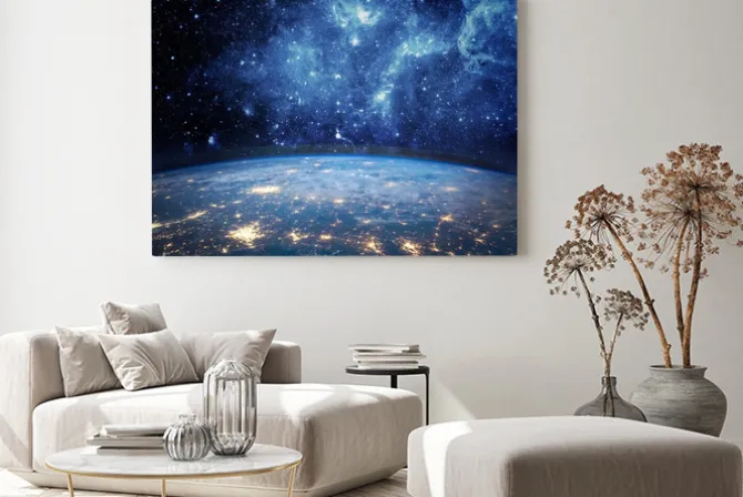 Obraz: Ziemia i galaktyki