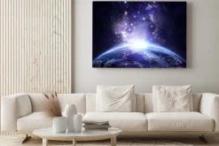 Obraz: Ziemia widok z kosmosu w nocy - usa