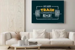 Obraz: Zjedz kolejną kolejkę snu. siłownia motywacyjny cytat z grunge