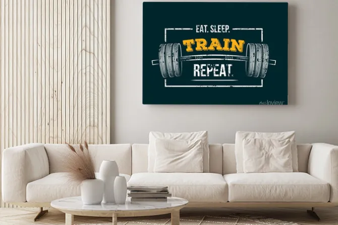 Obraz: Zjedz kolejną kolejkę snu. siłownia motywacyjny cytat z grunge