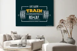 Obraz: Zjedz kolejną kolejkę snu. siłownia motywacyjny cytat z grunge