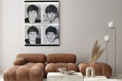 Obraz: Znaczki pocztowe z portretami the beatles