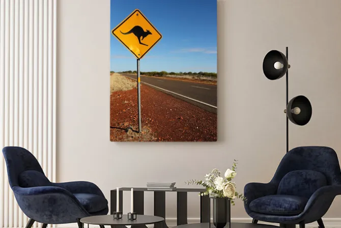 Obraz: Znak kangura w australii południowej