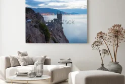 Obraz: Znany zamek jaskółki gniazdo niedaleko jałty