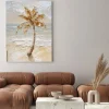 Obraz: Złota palma na malowniczej plaży