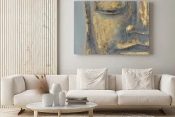 Obraz: Złoto-szary profil buddy