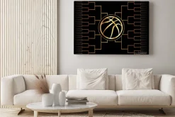 Obraz: Złoty ikona koszykówki i bracket