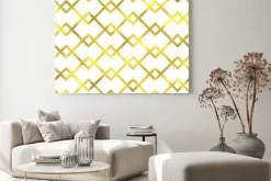 Obraz: Złoty rocznik folia geometrycznych bez szwu wzór tła