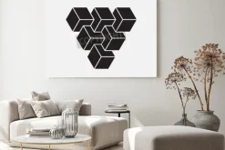 Obraz: Złudzenie optyczne, kostki, element geometryczny, ilustracji