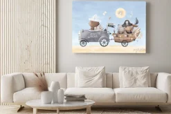 Obraz: Zwierzątka piraci w podróży wzór dla dzieci