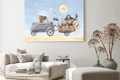 Obraz: Zwierzątka piraci w podróży wzór dla dzieci