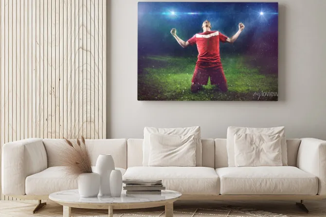 Obraz: Zwycięski piłkarz