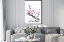 Plakat: 梅 水墨画