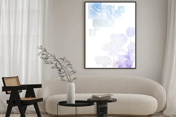 Plakat: 蓮 喪 中 は が き 背景