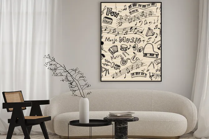 Plakat: 楽 器 _ ら く が き _ ノ ー ト