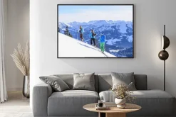 Plakat: A tourers narciarskie grupa przed traumkulisse allgäu alpy