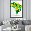 Plakat: Abstract brazil map