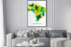 Plakat: Abstract brazil map