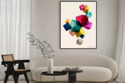 Plakat: Abstract colorful background with geometric elements