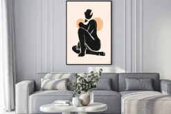 Plakat: Abstract female silhouette. graceful posing faceless lady. attractive
