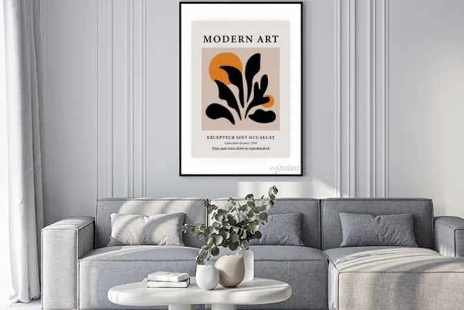 Plakat: Abstract modern poster. contemporary wall art decor, matisse