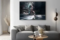 Plakat: Abstract soccer player; 3d illustration