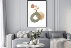 Plakat: Abstract terrazzo style background set with pastel color hand