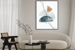 Plakat: Abstract watercolor background in a trendy minimalist style.