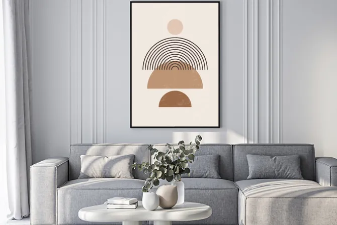 Plakat: Abstrakcyjna geometryczna kompozycja