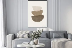 Plakat: Abstrakcyjne figury geometryczne w minimalizmie