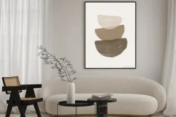 Plakat: Abstrakcyjne figury geometryczne w minimalizmie