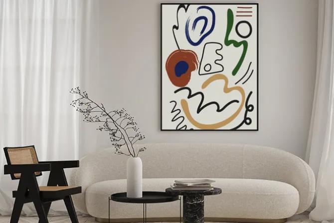 Plakat: Abstrakcyjne kolorowe elementy