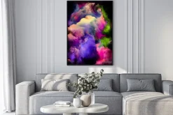 Plakat: Abstrakcyjne kolorowe chmury