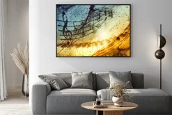 Plakat: Abstrakcyjne tło muzyczne z pięciolinią