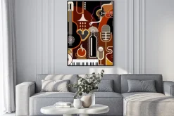 Plakat: Abstrakcyjne tło muzyczne