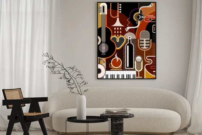 Plakat: Abstrakcyjne tło muzyczne