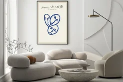 Plakat: Abstrakcyjne twarze w stylu matisse