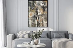 Plakat: Abstrakcyjny deseń w kolorach ziemi