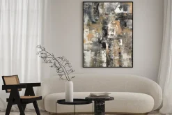 Plakat: Abstrakcyjny deseń w kolorach ziemi